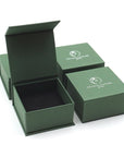Genuine Bloodstone Stud Earrings - Sterling Silver