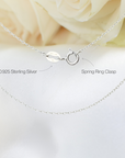 Rose Quartz Moon Necklace - Sterling Silver
