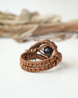 Black Tourmaline Ring-Antique Bronze Designs by Nature Gems