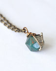 Bloodstone Healing Crystal Charm Necklace - March Birthstone Necklace DesignsbyNatureGems