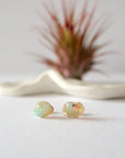 Fire Opal Stud Earrings DesignsbyNatureGems