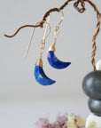 Lapis Lazuli 14K Gold Moon Earring Designs by Nature Gems