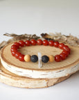 Men's Carnelion (Carnelian) Mala Bracelet DesignsbyNatureGems