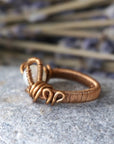 Pearl Ring in Antique Bronze DesignsbyNatureGems