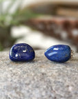 Raw Lapis Lazuli Crystal Earrings DesignsbyNatureGems