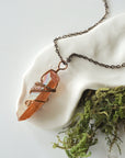 Ruby Aura Quartz - Antique Bronze Necklace Designs by Nature Gems