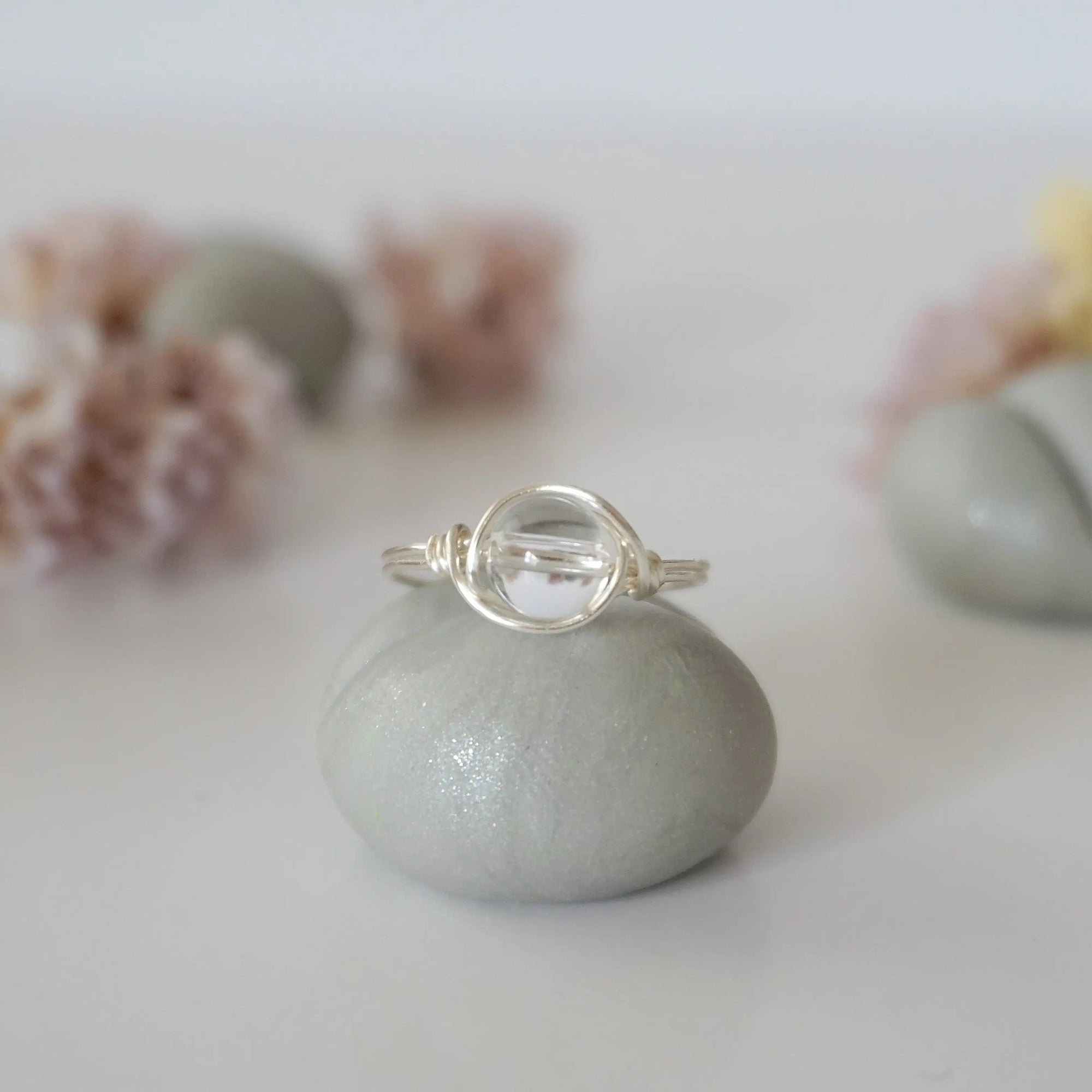 Simple Birthstone Ring - Clear Quartz (Rock Crystal)