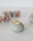 Simple Birthstone Ring - Clear Quartz (Rock Crystal)