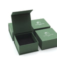Designs by Nature Gems jewelry gift box packaging for citrine stud earrings
