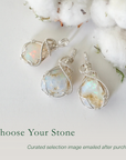 Fire Opal Necklace - Sterling Silver