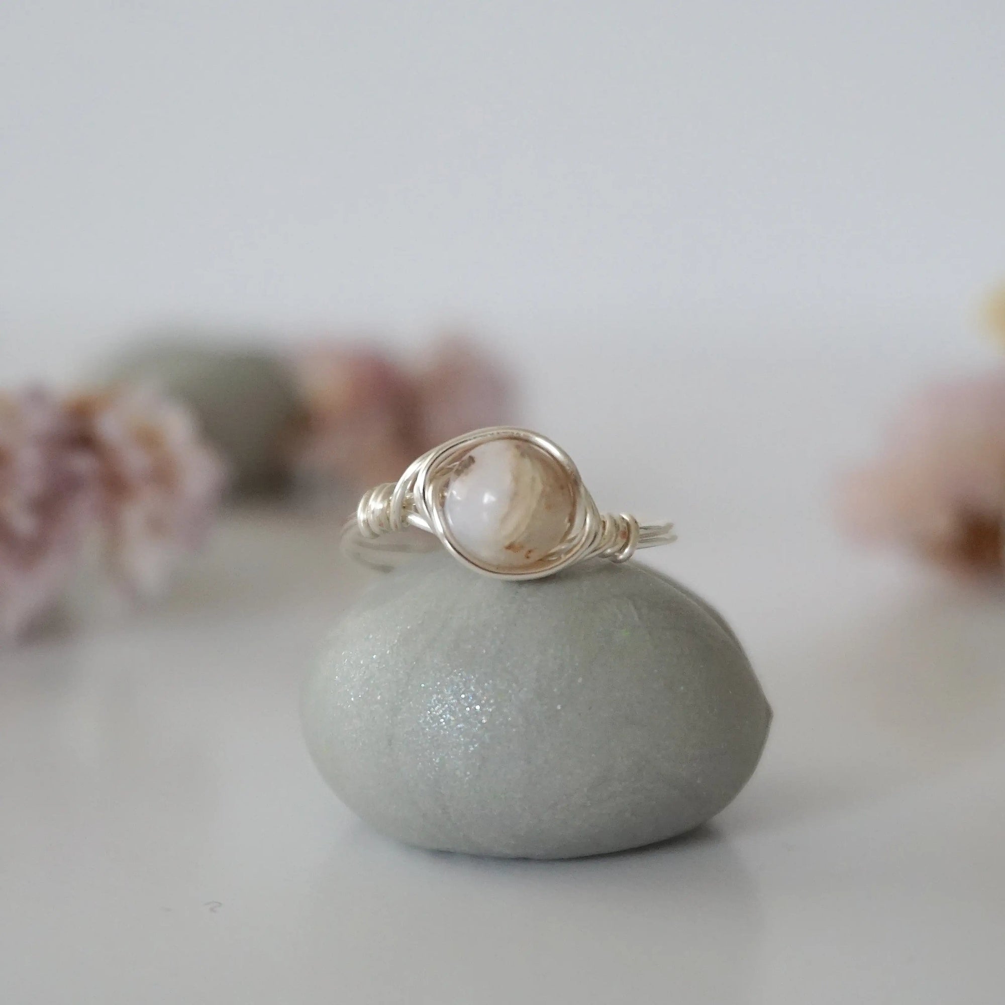 Simple Birthstone Ring - Peruvian Opal Designs by Nature Gems