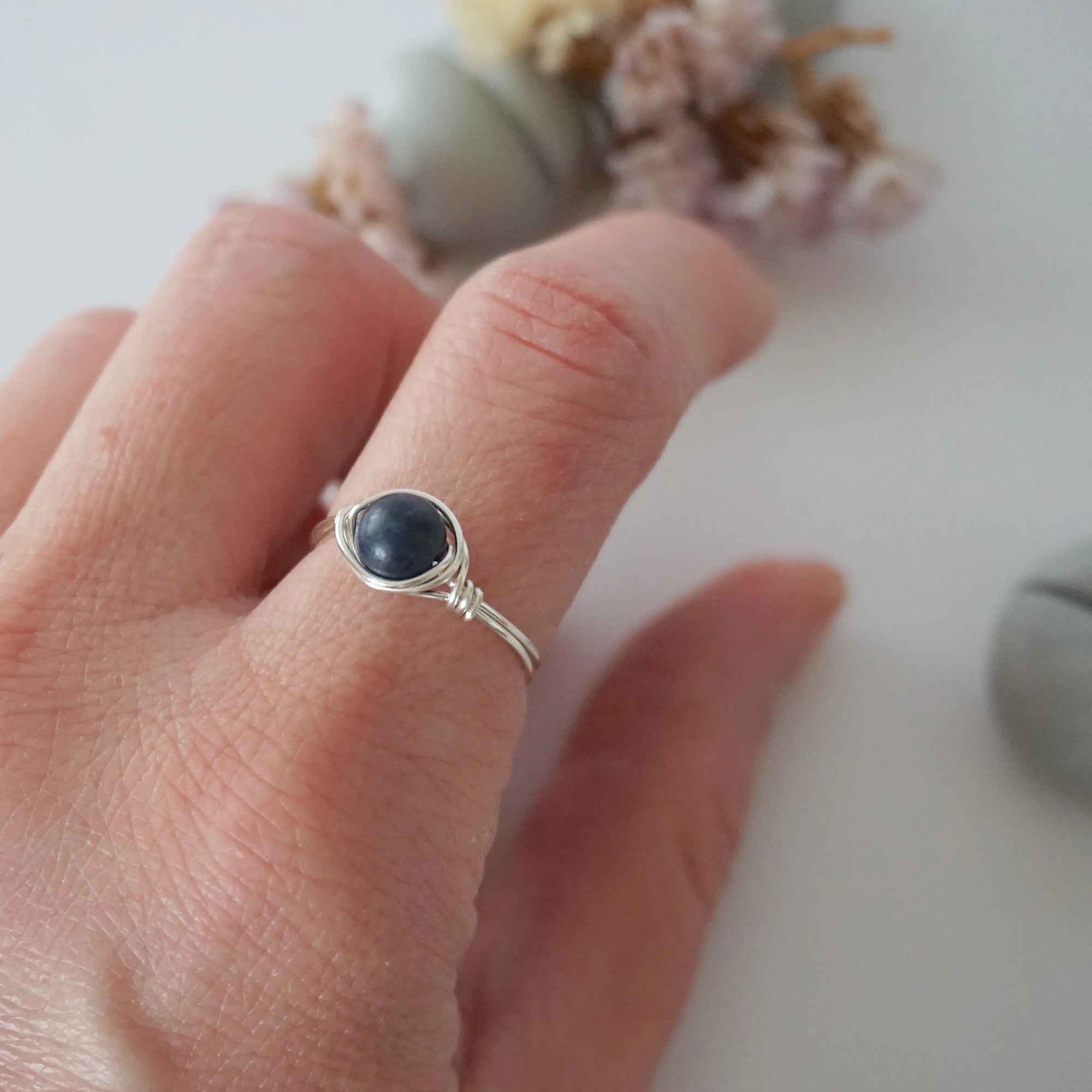 Simple Birthstone Ring - Sapphire DesignsbyNatureGems