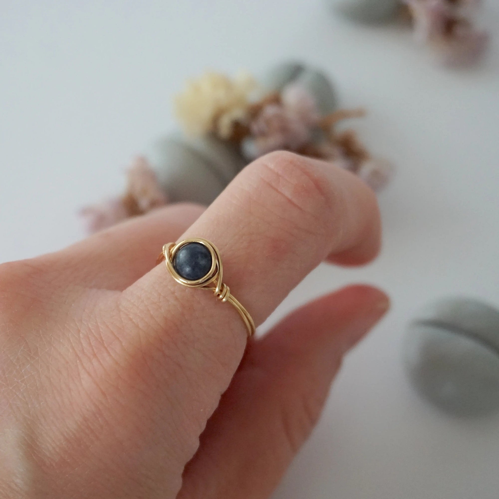 Simple Birthstone Ring - Sapphire DesignsbyNatureGems