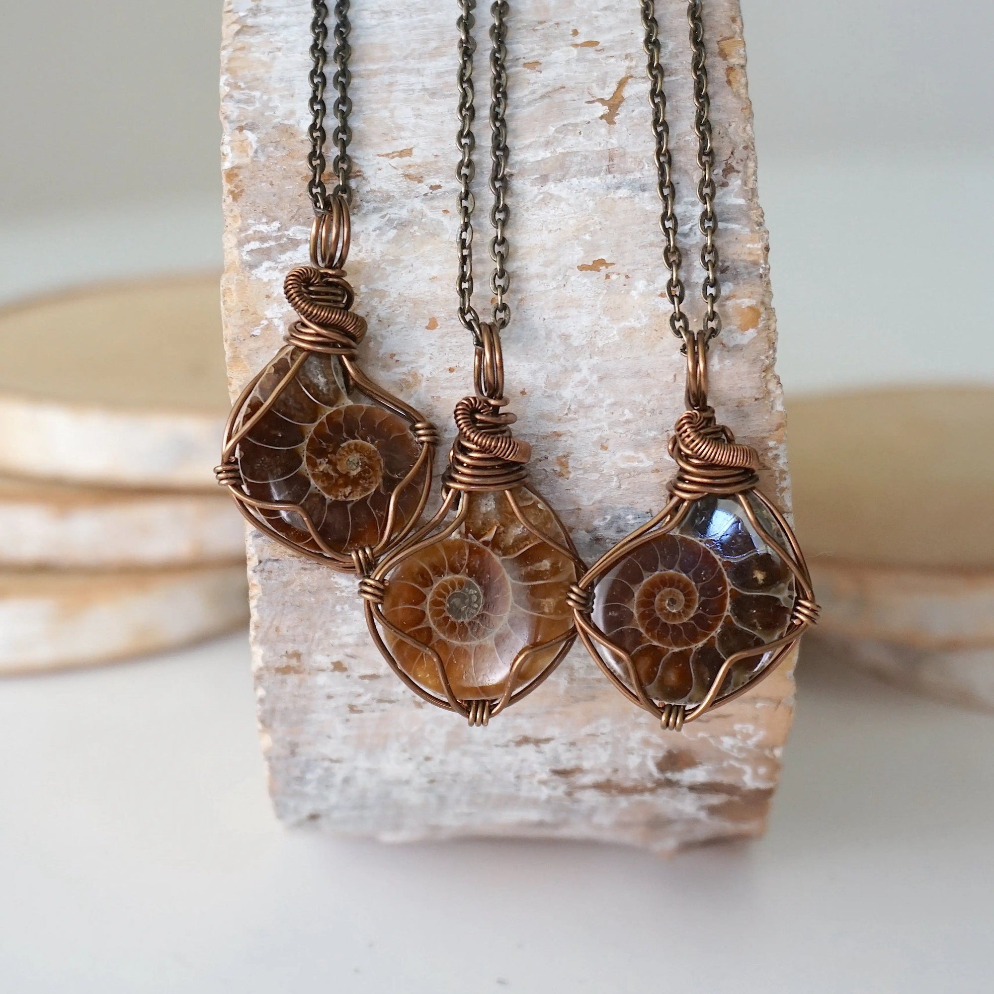 Ammonite Pendant - Antique Bronze DesignsbyNatureGems