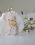 Angel Aura Quartz Point - Gold Plated Necklace Designs by Nature Gems