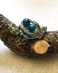 Apatite Healing Crystal Statement Ring DesignsbyNatureGems