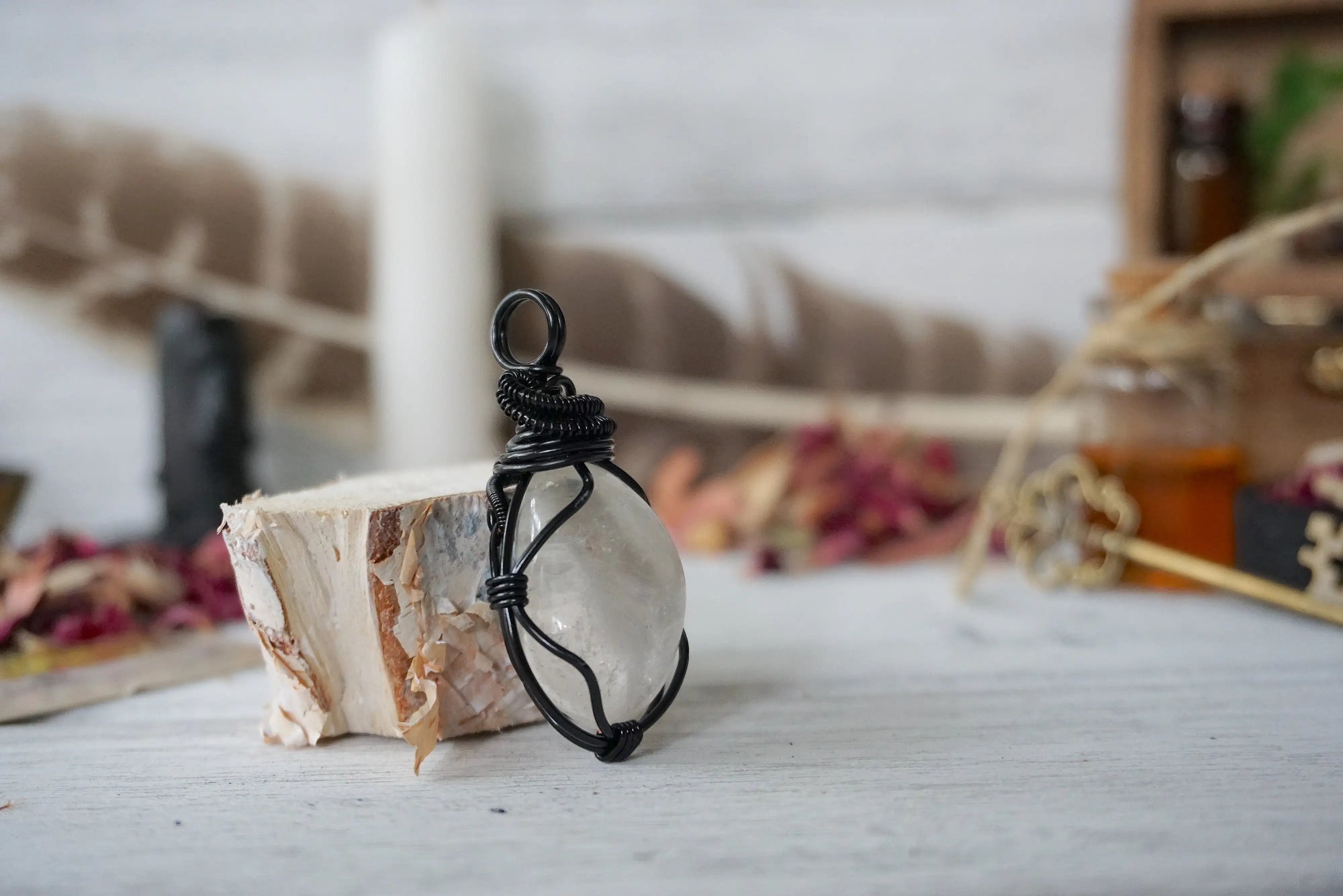 AURA FOUNDATION COLLECTION - Clear Quartz Crystal Necklace Designs by Nature Gems