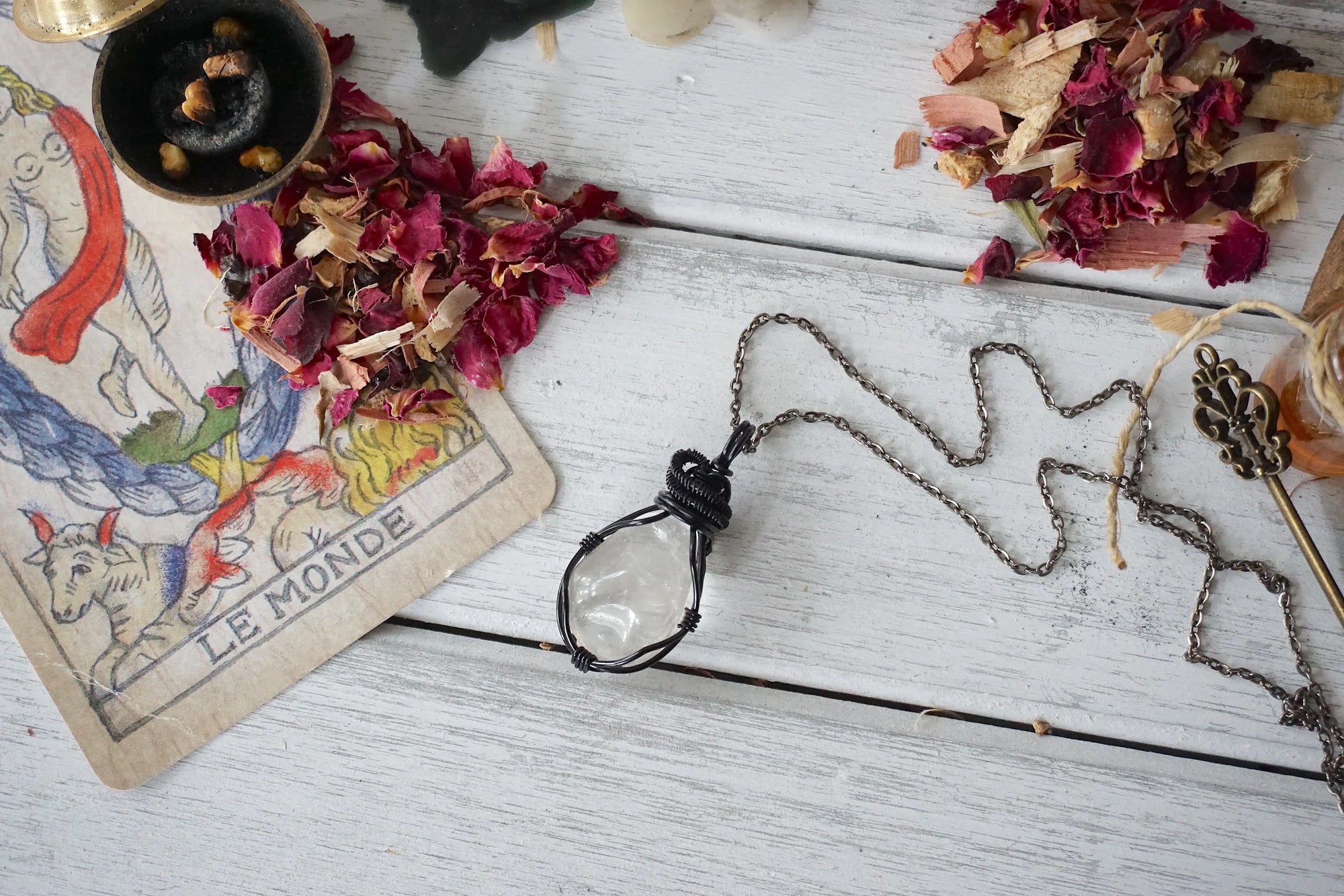 AURA FOUNDATION COLLECTION - Clear Quartz Crystal Necklace Designs by Nature Gems