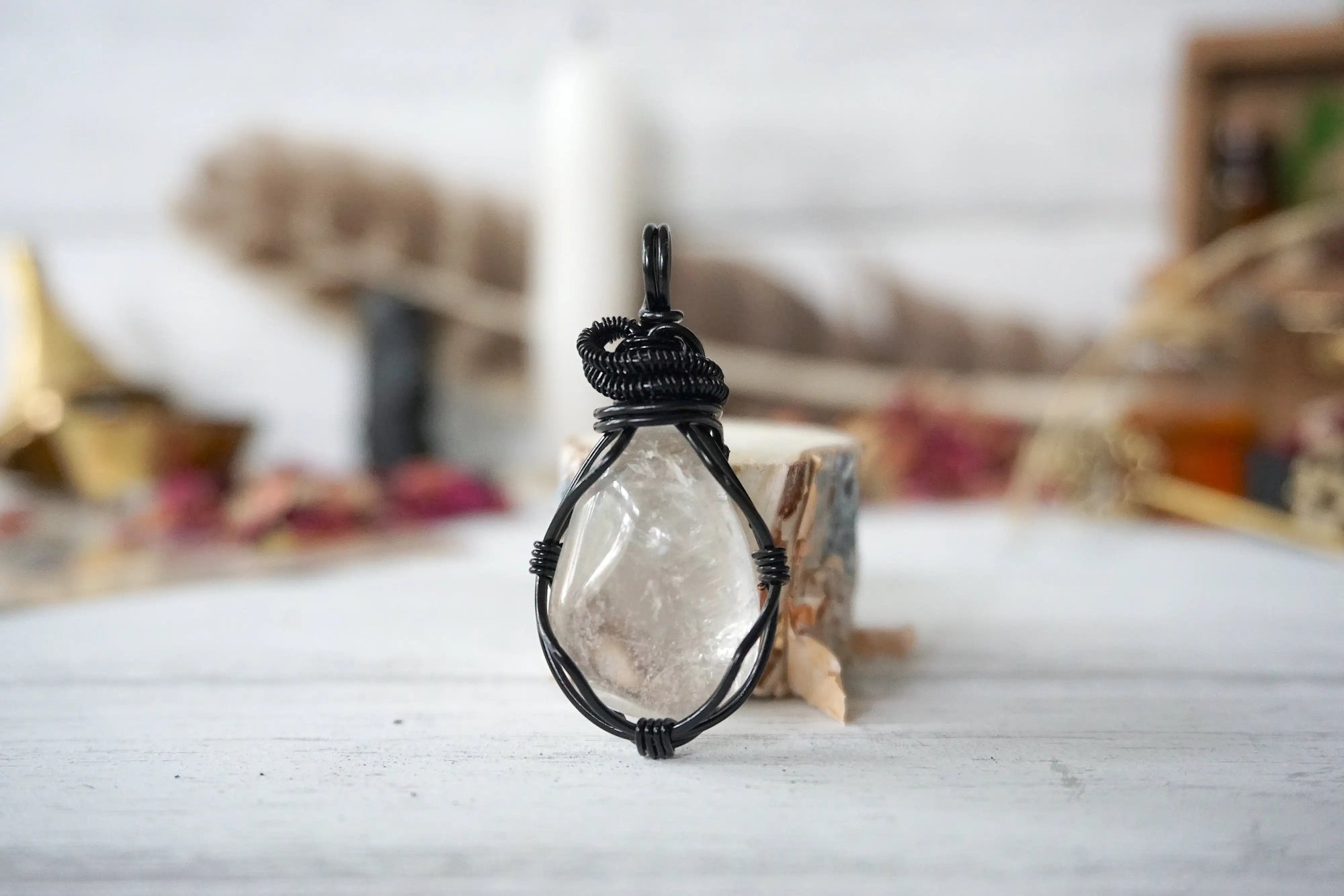 AURA FOUNDATION COLLECTION - Clear Quartz Crystal Necklace Designs by Nature Gems