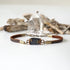 Black Tourmaline Bracelet in Brown Leather Cord Designs by Nature Gems