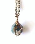 Bloodstone Healing Crystal Charm Necklace - March Birthstone Necklace DesignsbyNatureGems
