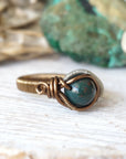 Bloodstone Healing Crystal Ring -March Birthstone DesignsbyNatureGems