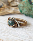 Bloodstone Healing Crystal Ring -March Birthstone DesignsbyNatureGems