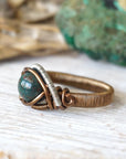 Bloodstone Healing Crystal Ring -March Birthstone DesignsbyNatureGems