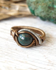 Bloodstone Healing Crystal Ring -March Birthstone DesignsbyNatureGems