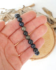 Blue Tiger’s Eye Mala Bracelet - Healing Crystal for Meditation, Intuition, and Drive DesignsbyNatureGems