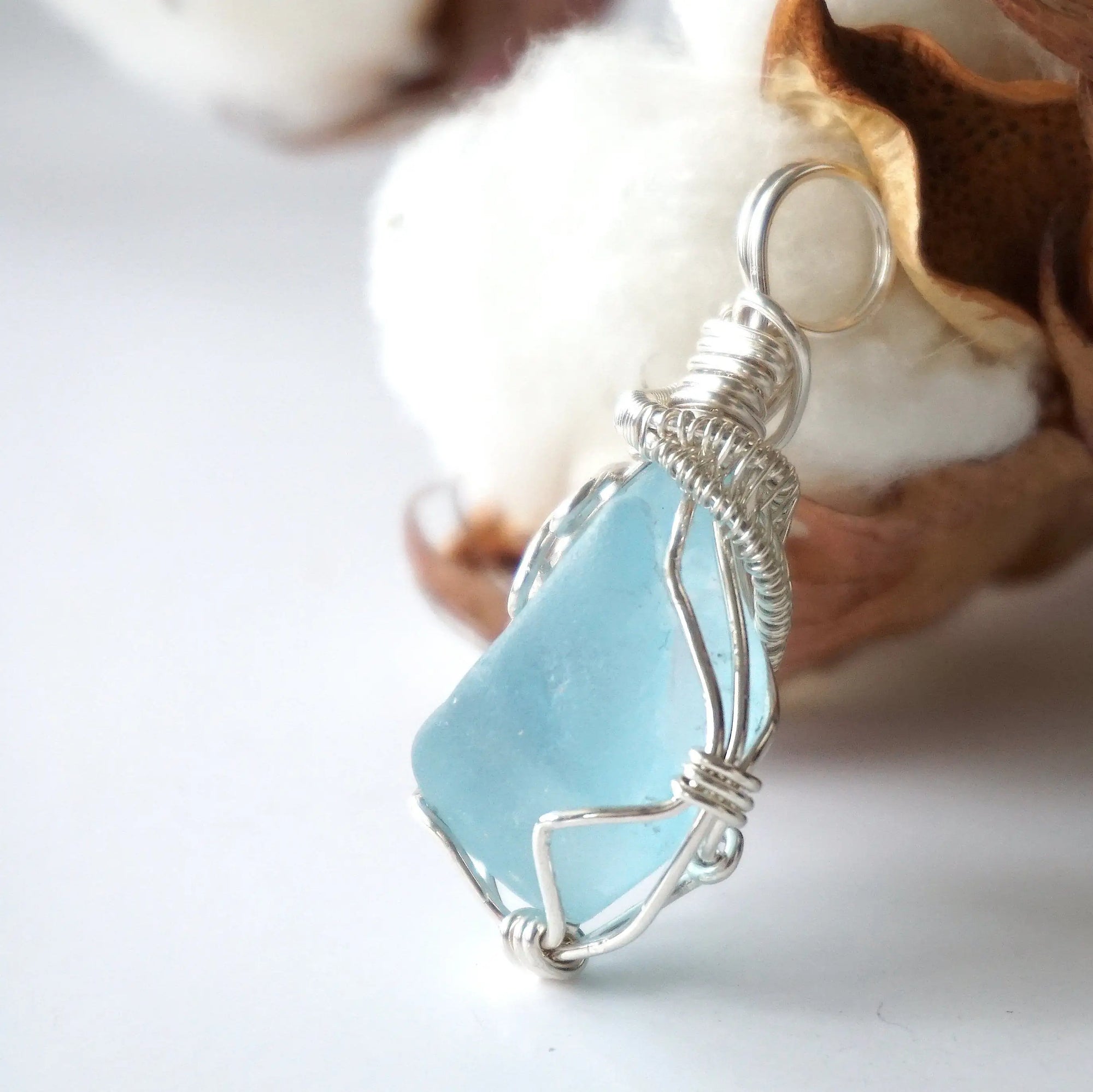 Blue Topaz Pendant - Sterling Silver Designs by Nature Gems