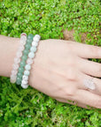 Calming White Howlite Bracelet with Natural Crystals DesignsbyNatureGems
