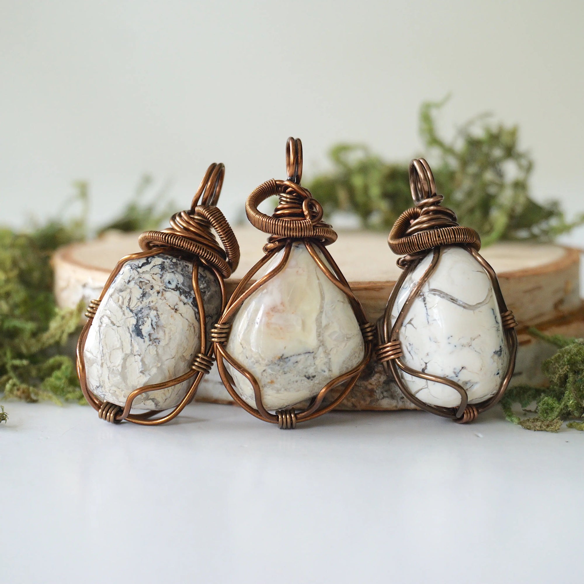 Common Opal Pendant Necklace - Antique Brass Designs by Nature Gems
