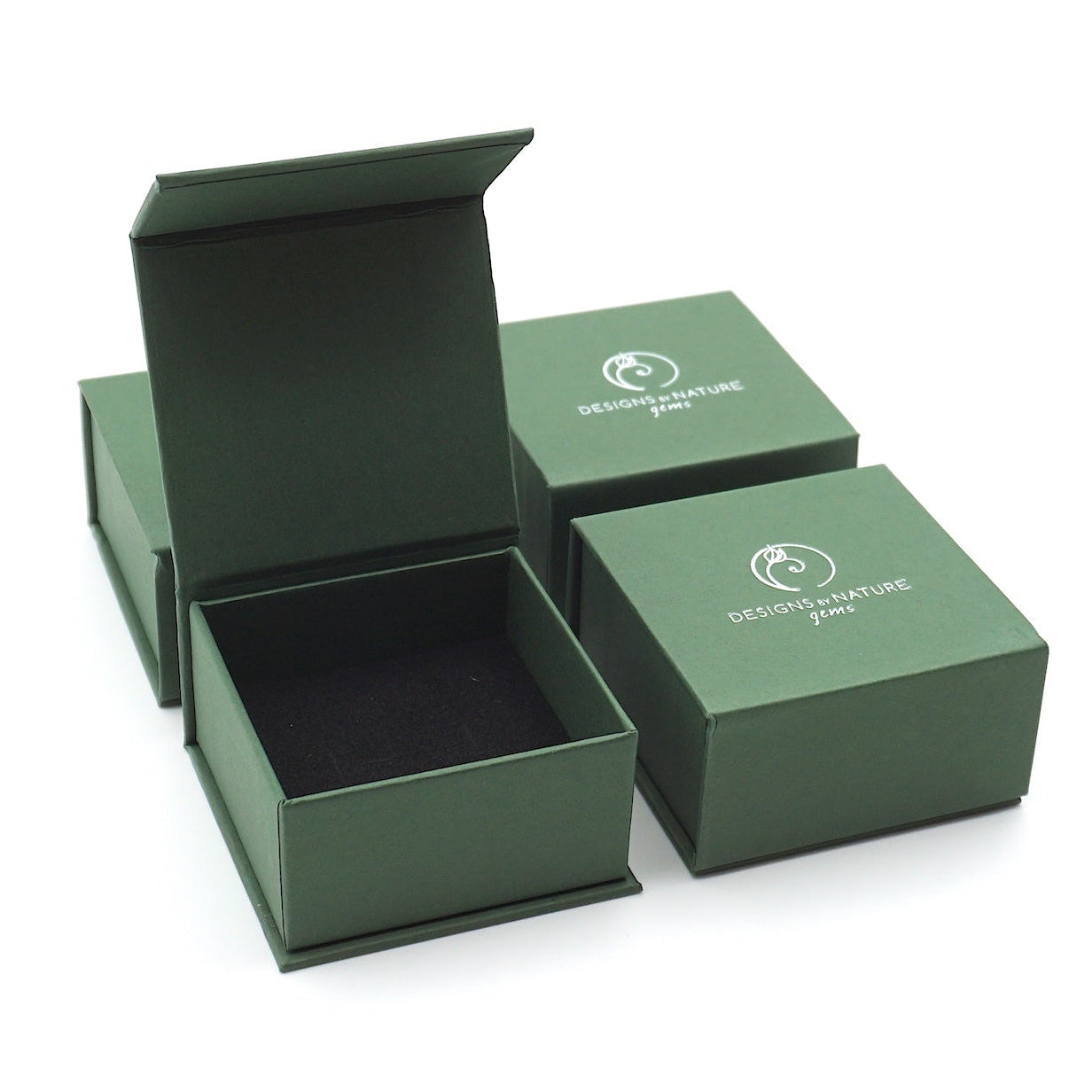 Designs by Nature Gems jewelry gift box — raw peridot stud earrings in 925 sterling silver, handcrafted August birthstone crystal earrings, Toronto artisan jewelry