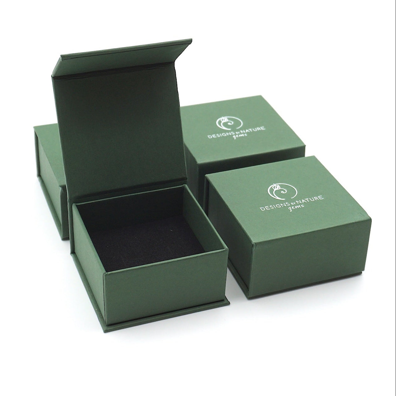 Adjustable raw sapphire ring in a gold vermeil setting will come in a Designs by Nature Gems branded jewelry box — ready for gifting