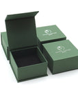 Branded Designs by Nature Gems jewelry box for minimalist aquamarine ring, luxury handcrafted gift packaging