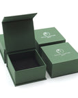 Branded Designs by Nature Gems jewelry box for minimalist aquamarine necklace, luxury handcrafted gift packaging
