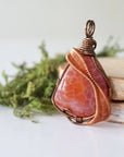 Fire Agate Crystal Necklace DesignsbyNatureGems