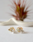 Fire Opal Stud Earrings DesignsbyNatureGems