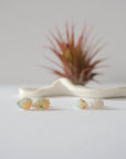 Fire Opal Stud Earrings DesignsbyNatureGems