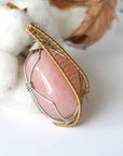 Gold Rose Quartz Crystal Necklace - White Gold/Gold Plated DesignsbyNatureGems