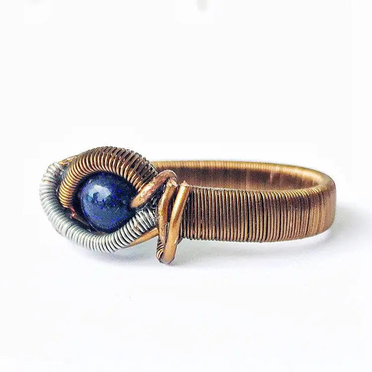 Natural Black Opal Ring - October Birthstone DesignsbyNatureGems