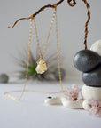 Natural citrine necklace in 14k gold-filled -  handmade wire wrapped crystal pendant necklace full view November birthstone jewelry for women