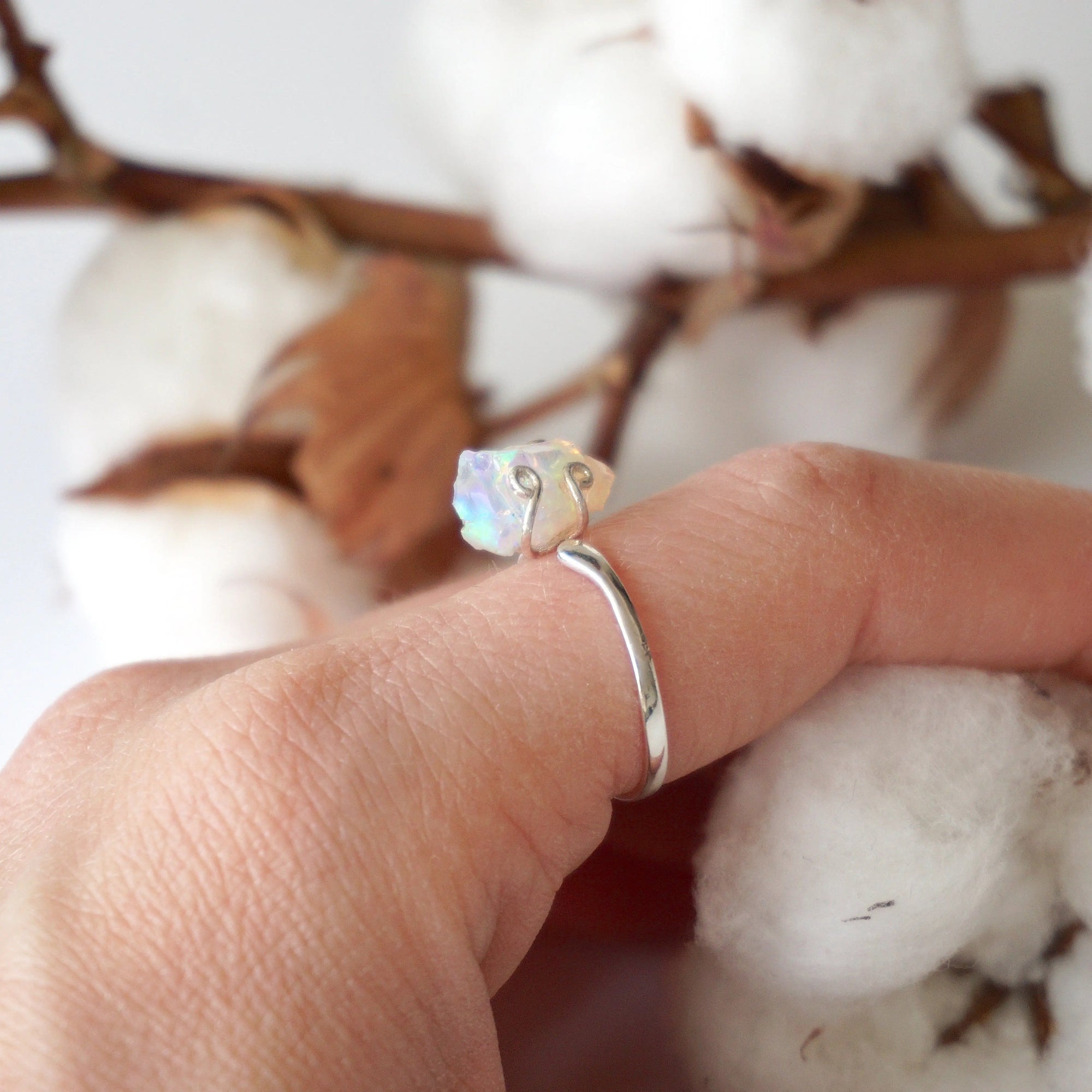 Fire Opal Sterling Silver Adjustable Ring DesignsbyNatureGems