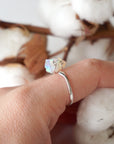 Fire Opal Sterling Silver Adjustable Ring DesignsbyNatureGems
