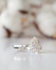 Fire Opal Sterling Silver Adjustable Ring DesignsbyNatureGems