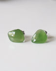 Nephrite Jade Stud Earrings Designs by Nature Gems