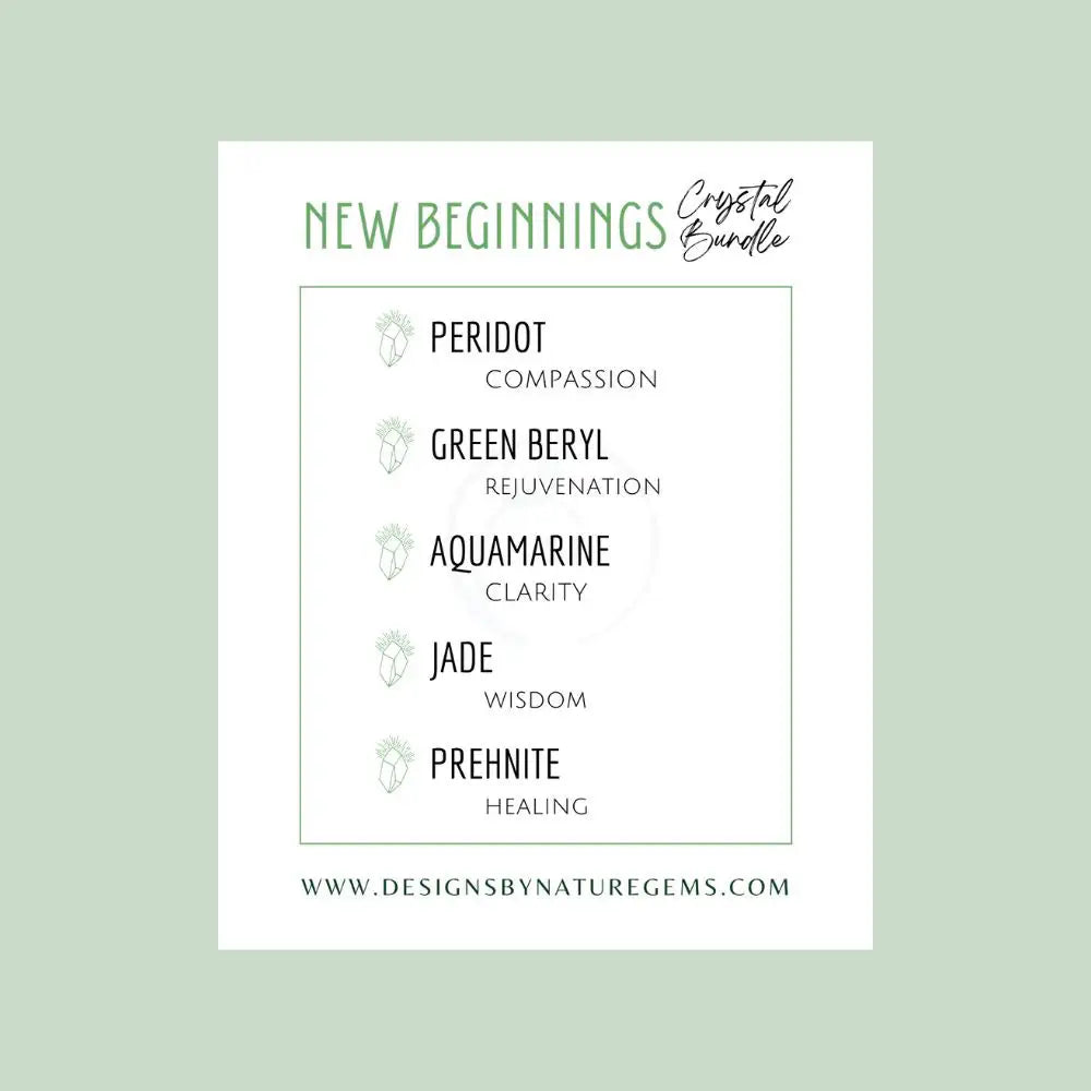 New Beginnings Crystals - Bundle Bags Designs by Nature Gems