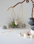 Opal 14K Gold Filled Huggie Charm Necklace Designs by Nature Gems