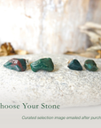 Raw Bloodstone Healing Crystal Earrings - March Birthstone DesignsbyNatureGems